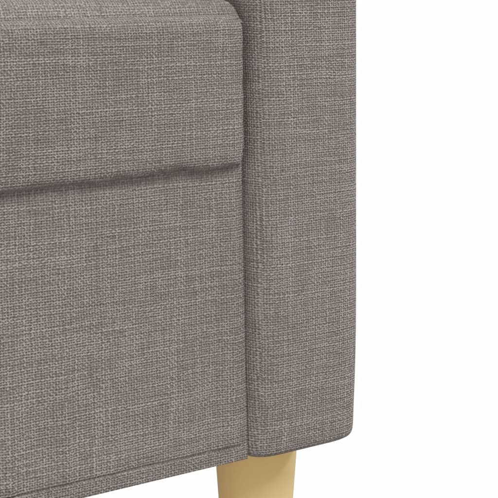3 pcs conjunto de sofás tecido cinzento-acastanhado