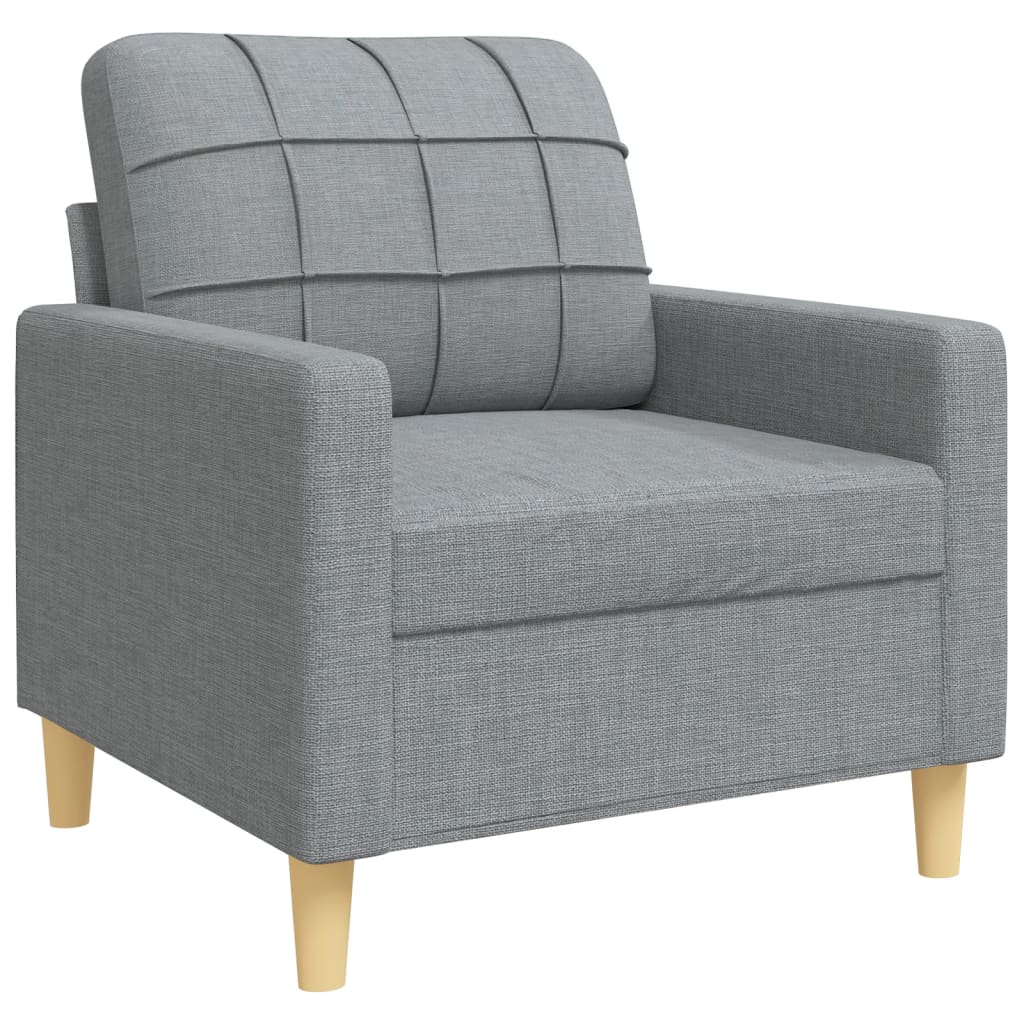 3 pcs sofa set with cushions dark grey fabric