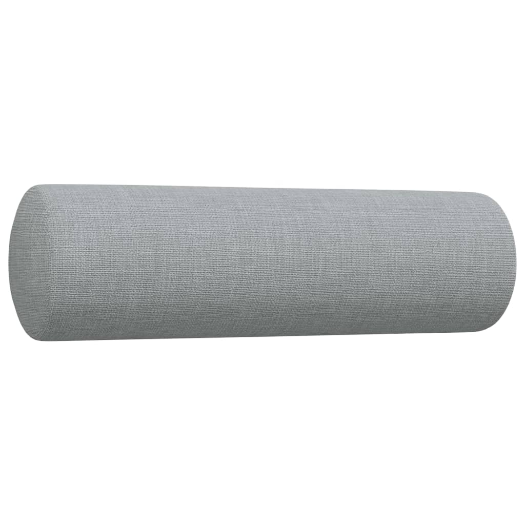 4pcs conjunto sofás c/ almofadões/apoio pés tecido cinza-claro