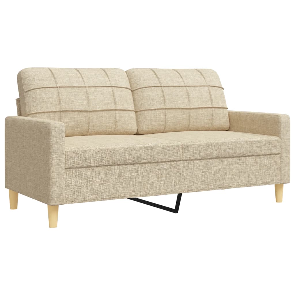 2 pcs conjunto de sofás tecido cor creme