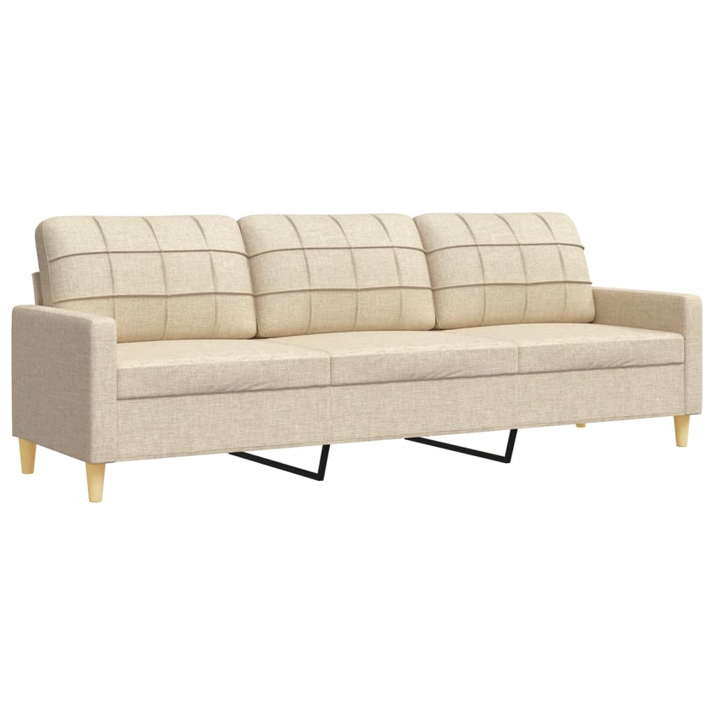 2 pcs conjunto de sofás tecido cor creme