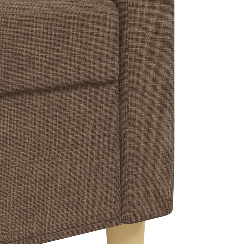 2 pcs brown fabric sofa set