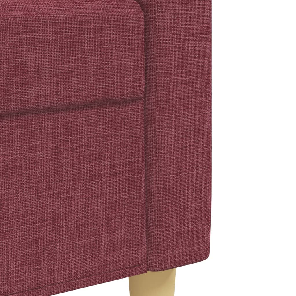 2 pcs sofa set red-indigo fabric