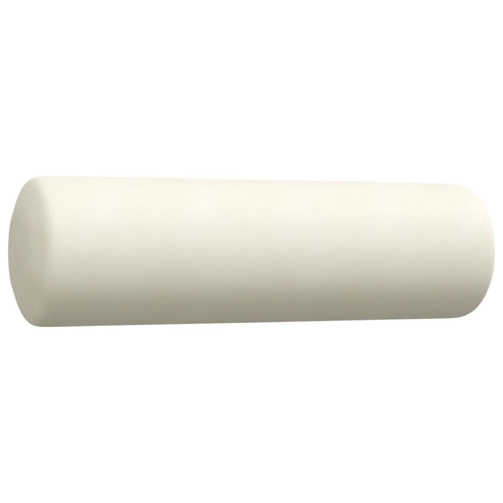 4 pcs conjunto de sofás com almofadões e rolos veludo creme