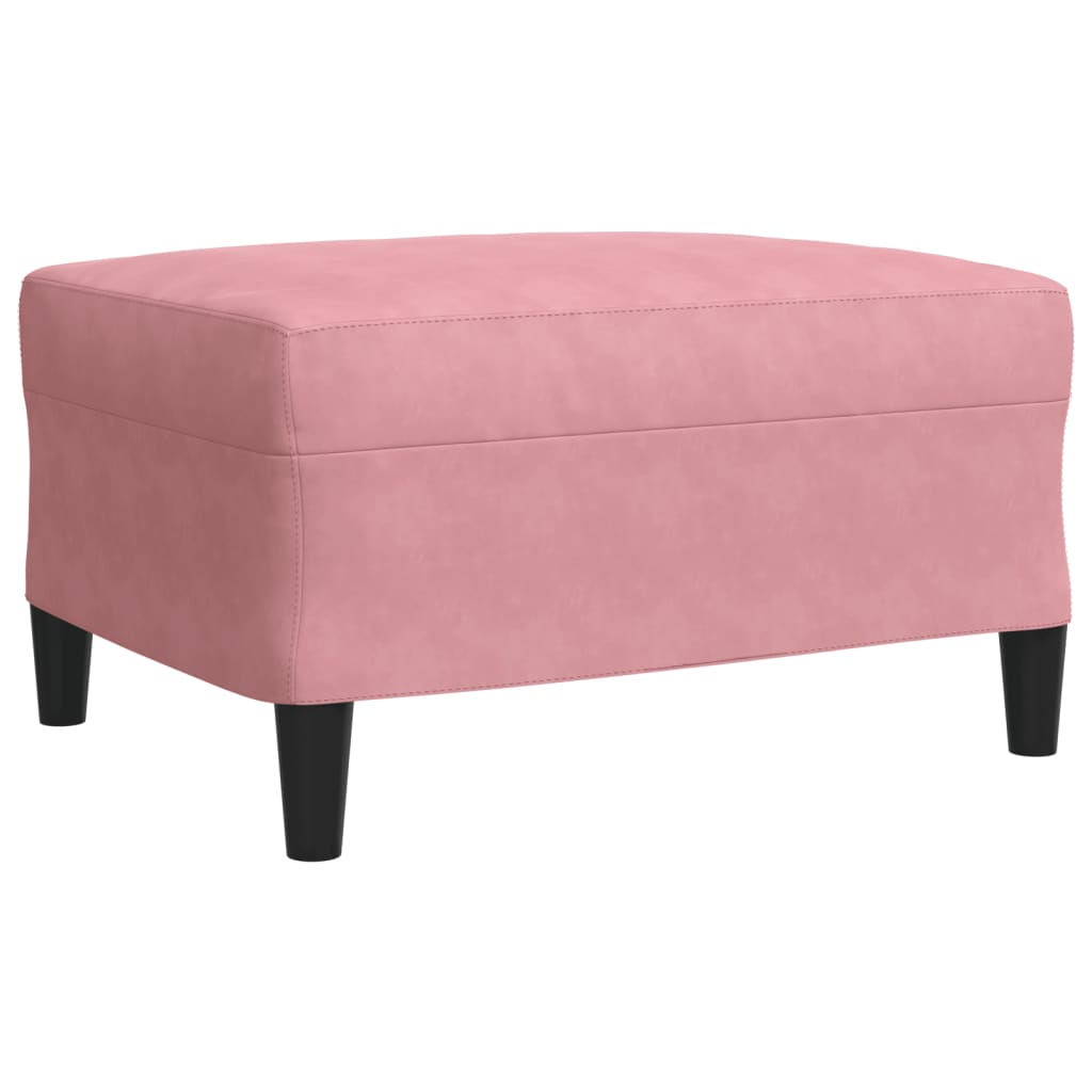 4 pcs conjunto de sofás com almofadões veludo rosa