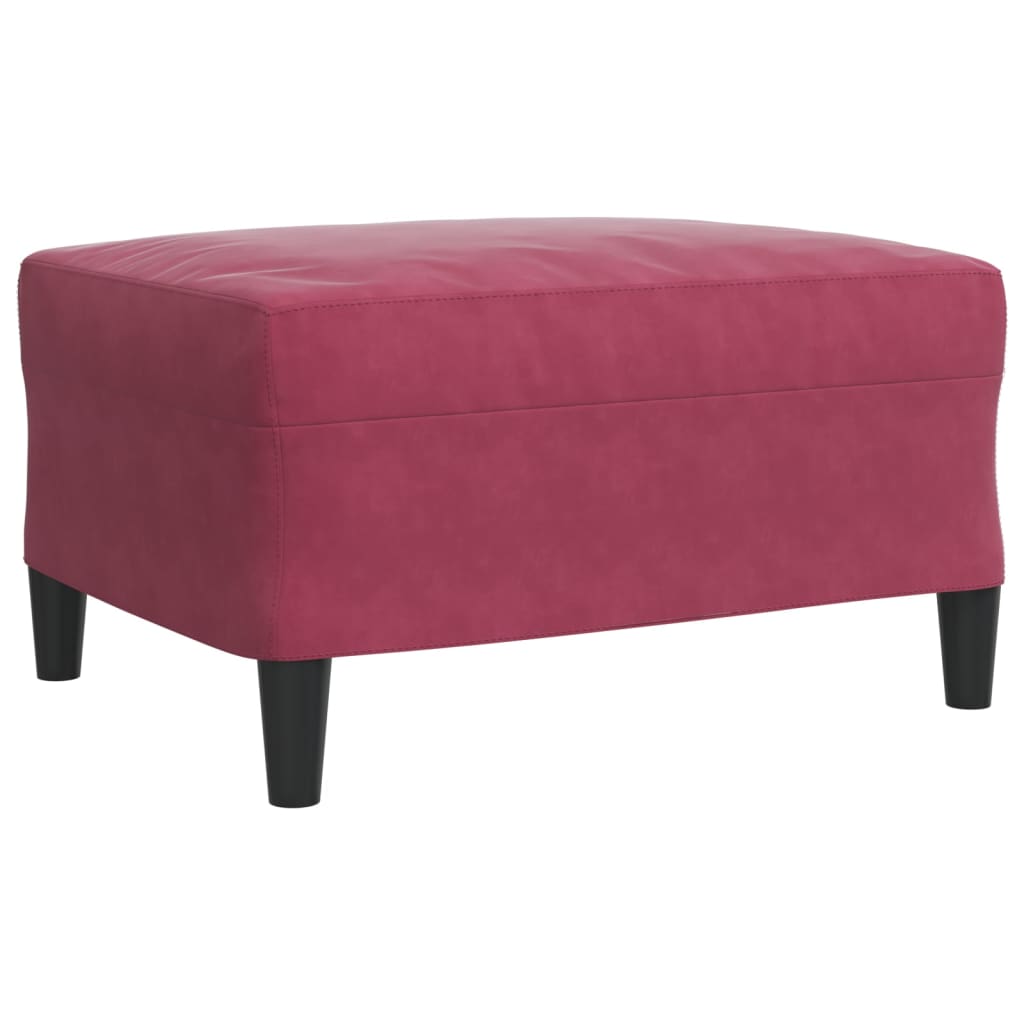 4pcs conjunto sofás c/ almofadões e rolos veludo vermelho tinto