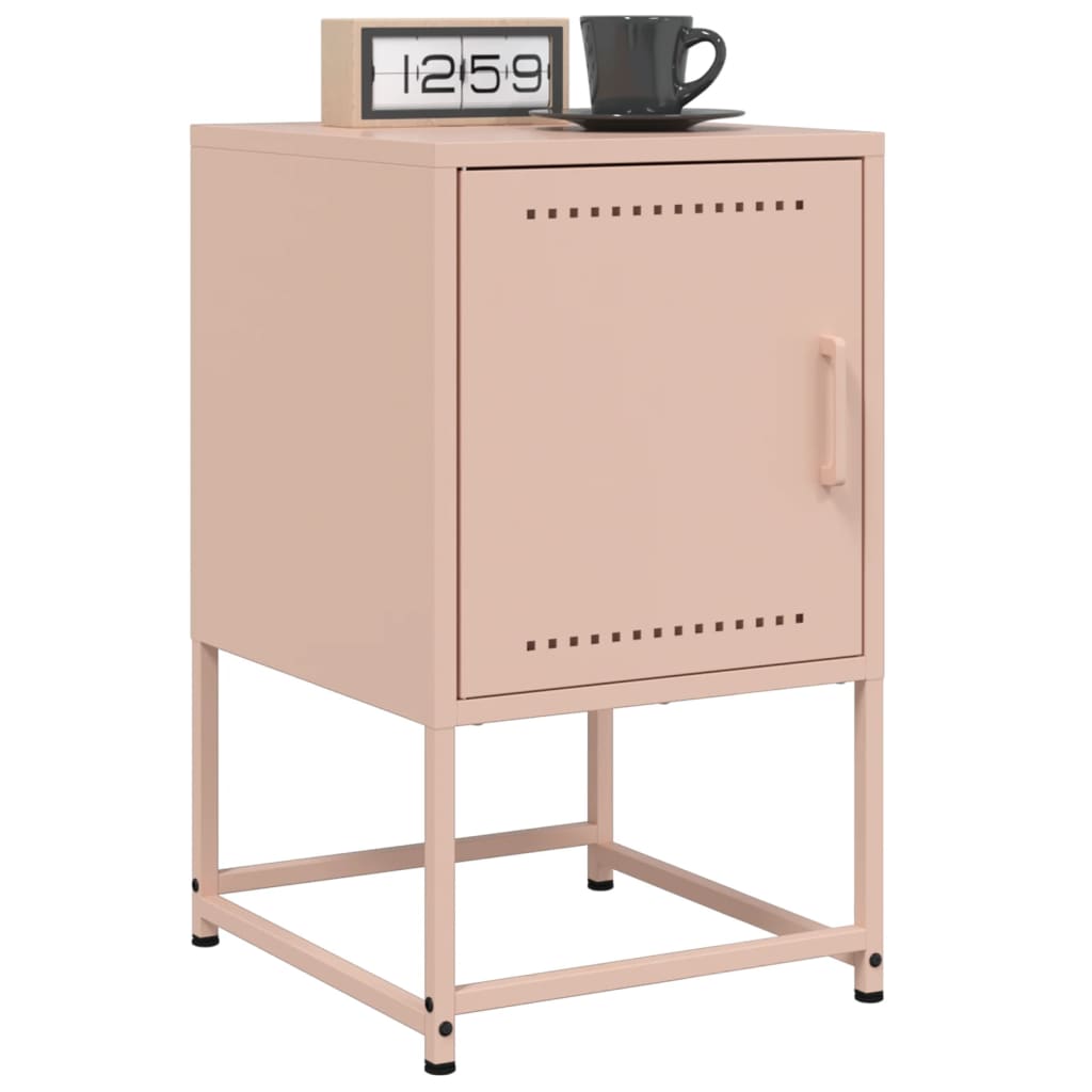Mesa de cabeceira 36x39x60,5 cm aço rosa