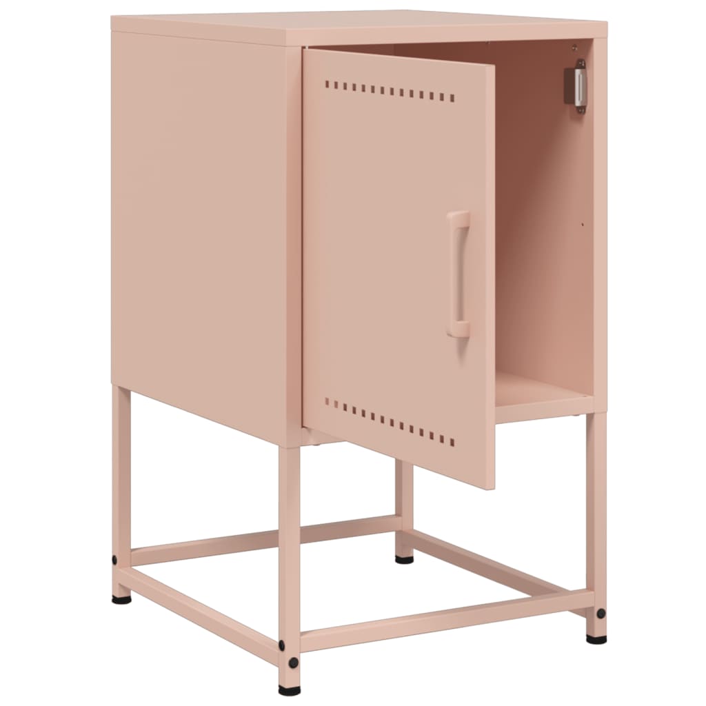Mesa de cabeceira 36x39x60,5 cm aço rosa