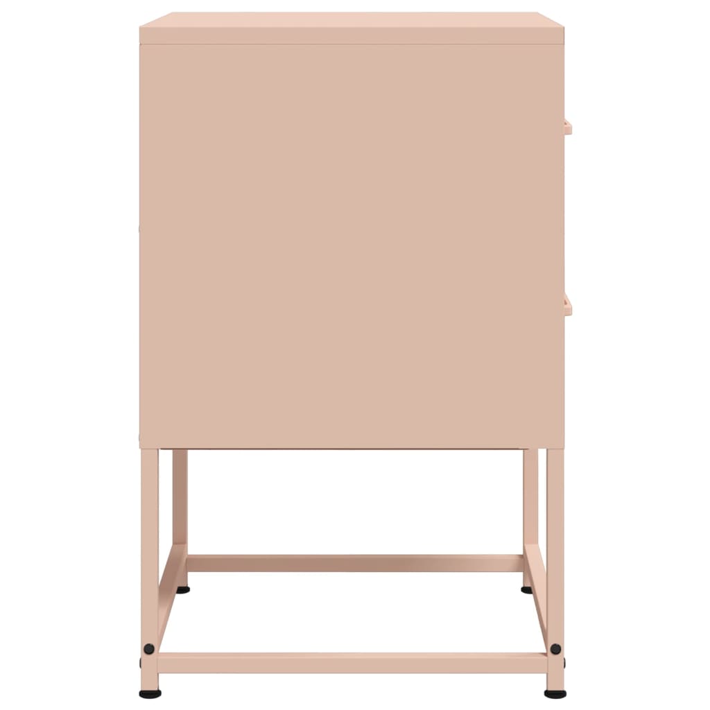 Bedside table 36x39x60.5 cm pink steel