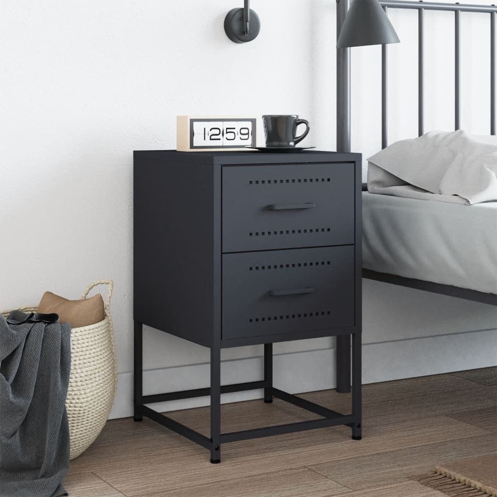 Bedside table 36x39x60.5 cm anthracite steel