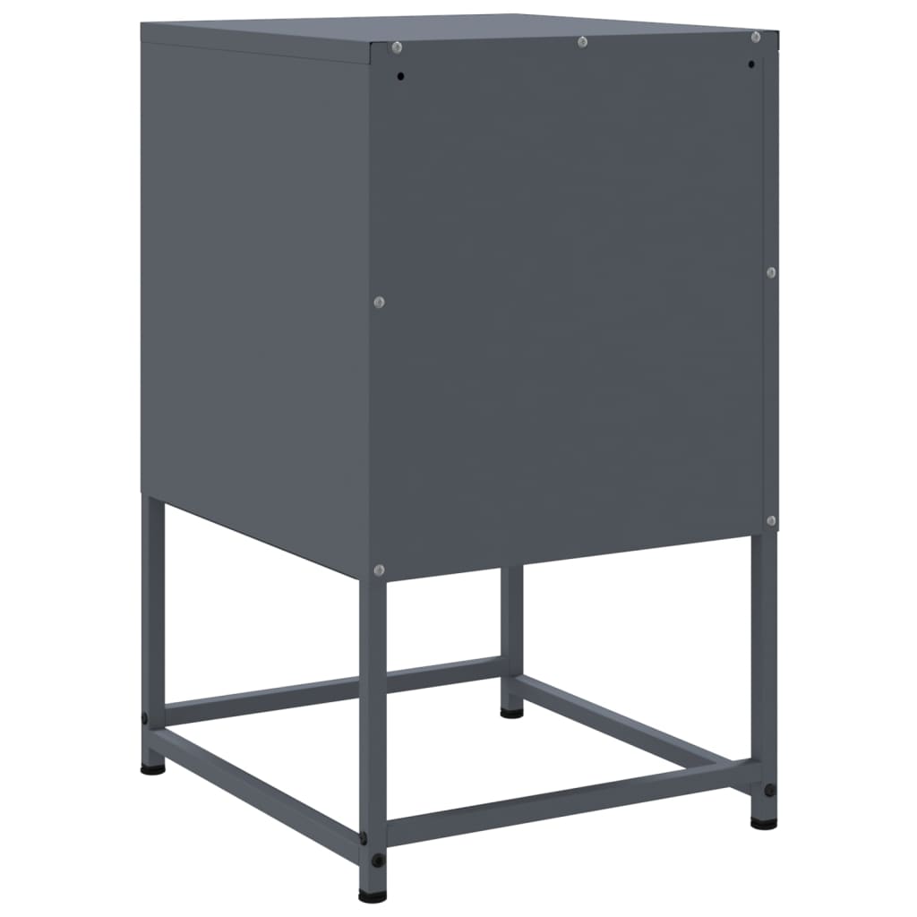 Bedside table 36x39x60.5 cm anthracite steel
