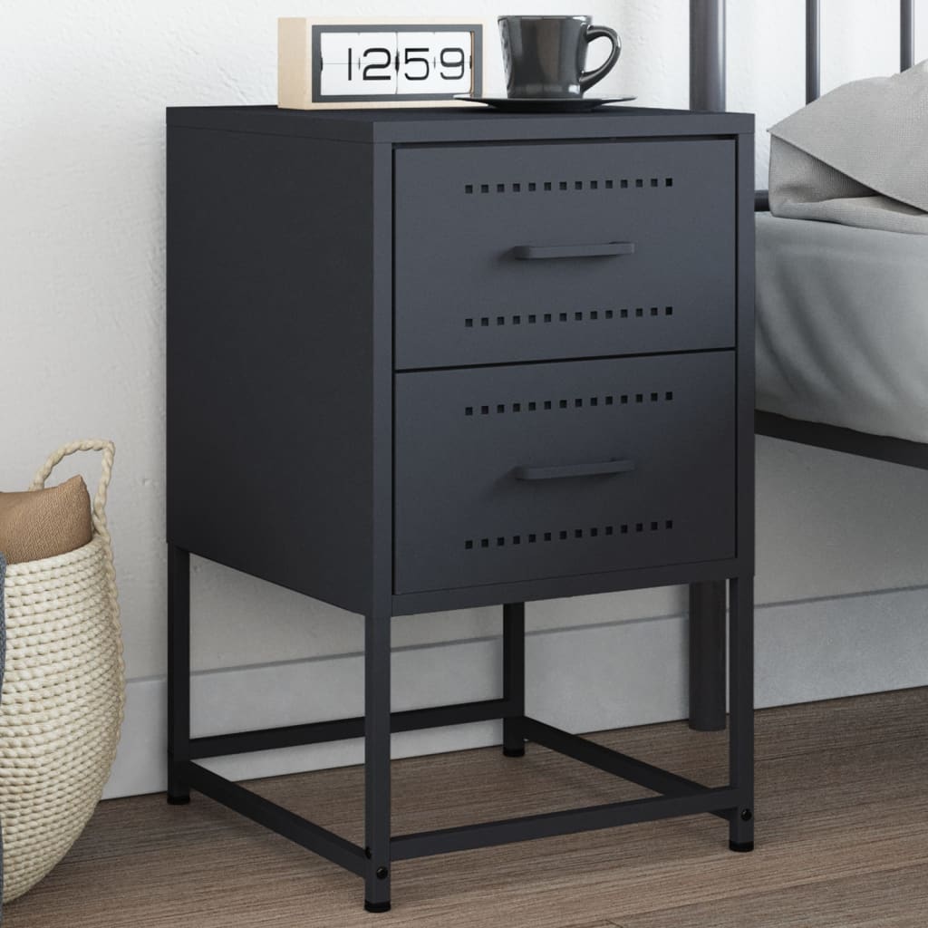 Bedside table 36x39x60.5 cm anthracite steel