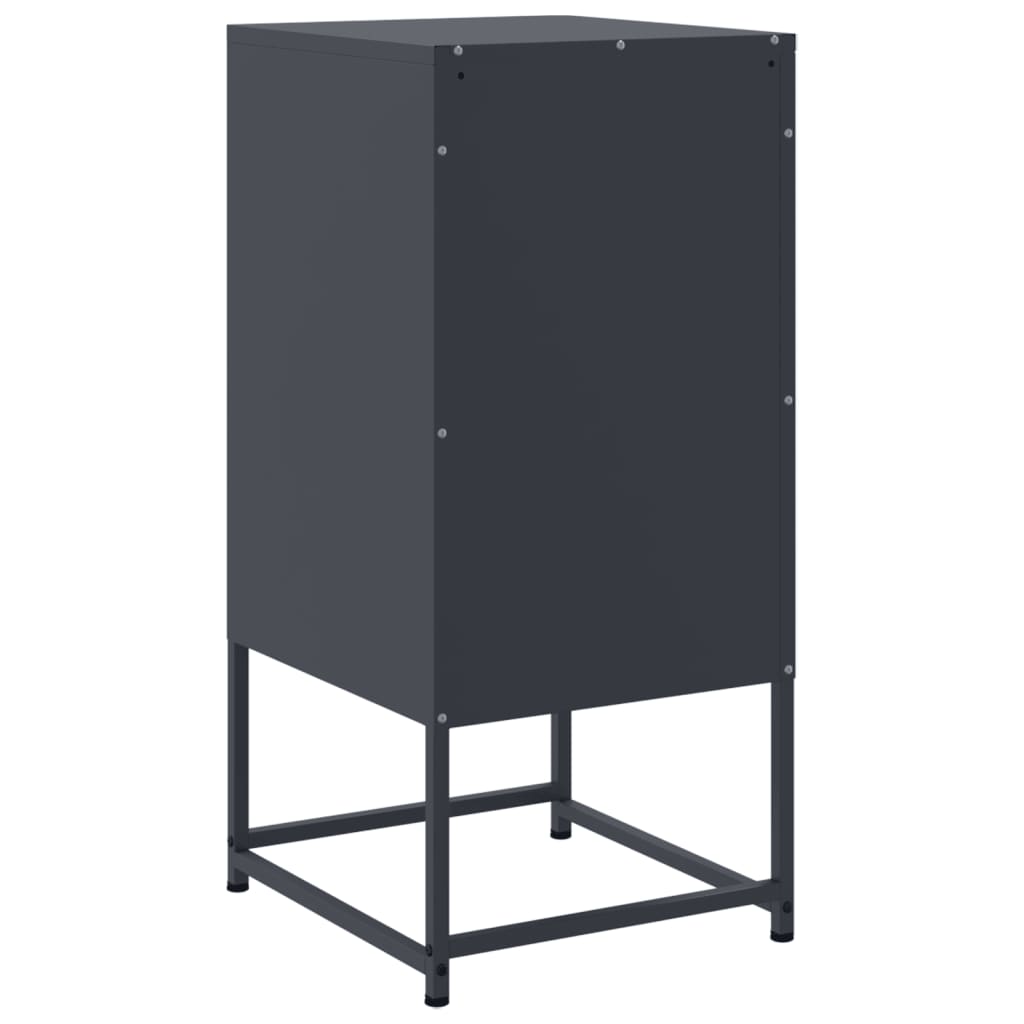 Bedside tables 2 pcs 36x39x78 cm anthracite steel