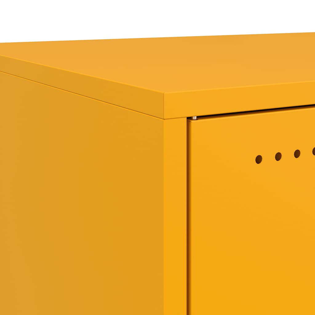 Mesa de cabeceira 36x39x43,5 cm aço amarelo mostarda