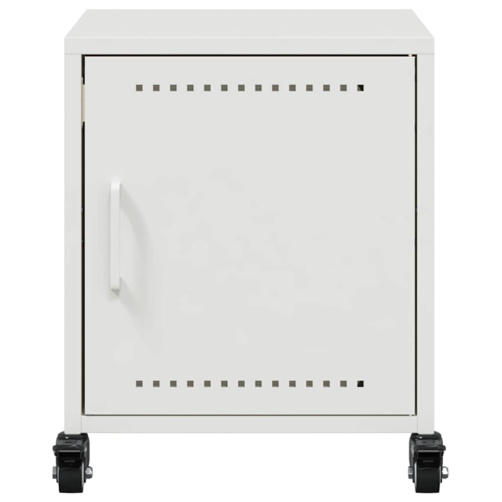 Mesa de cabeceira 36x39x43,5 cm aço branco