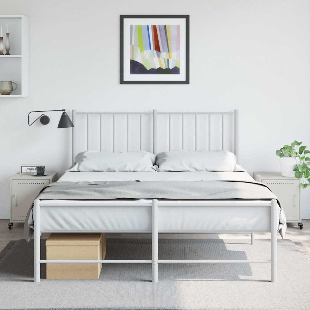 Mesas de cabeceira 2 pcs 36x39x43,5 cm aço branco