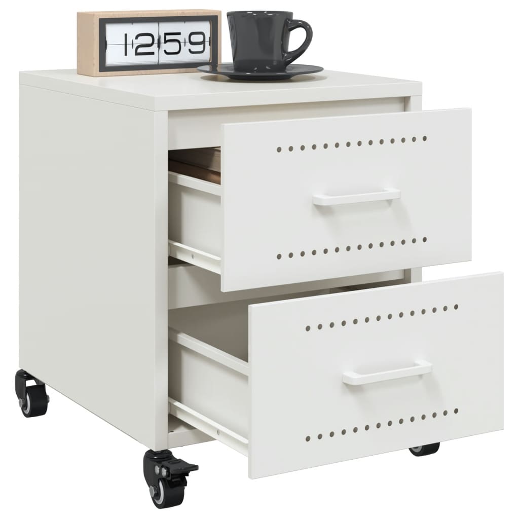 Mesa de cabeceira 36x39x43,5 cm aço branco