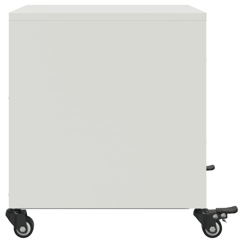 Mesa de cabeceira 36x39x43,5 cm aço branco