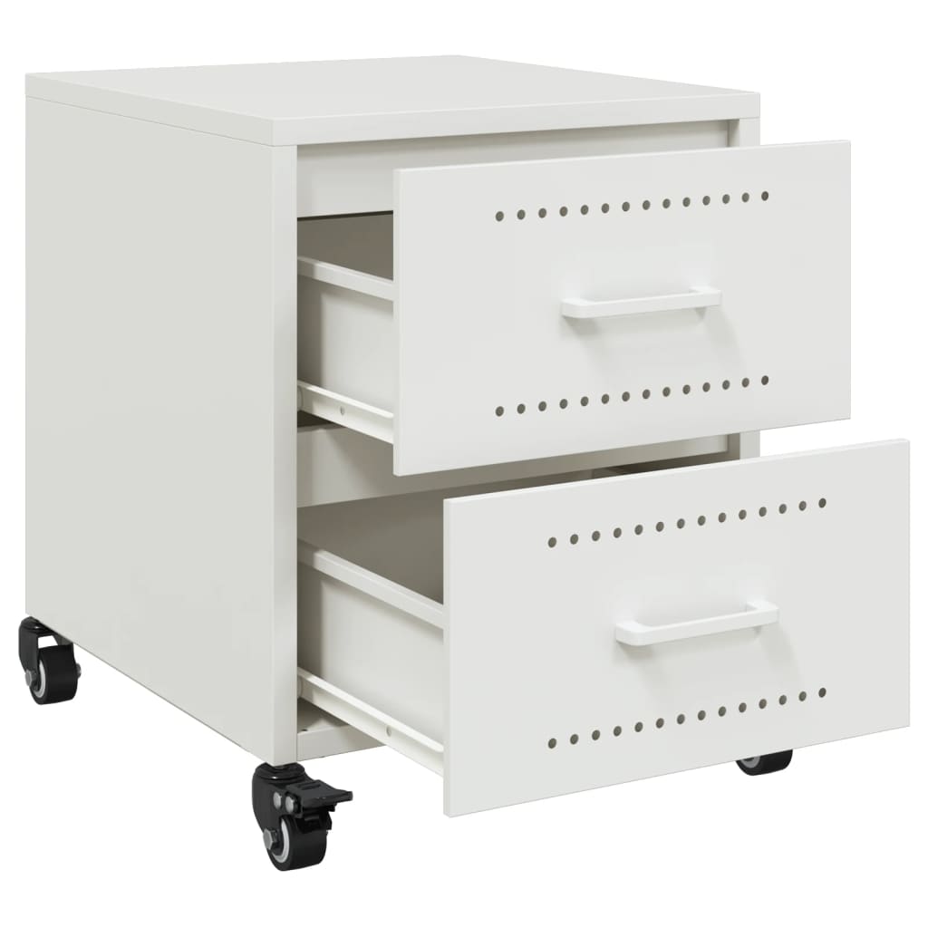 Mesa de cabeceira 36x39x43,5 cm aço branco