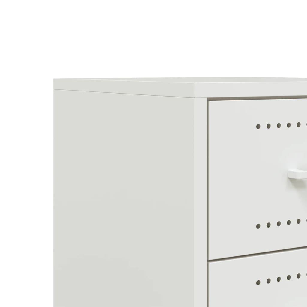 Mesa de cabeceira 36x39x43,5 cm aço branco