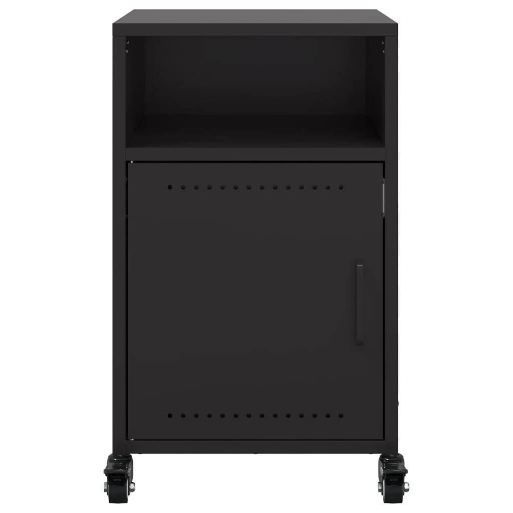 Mesas de cabeceira 2 pcs 36x39x59 cm aço preto