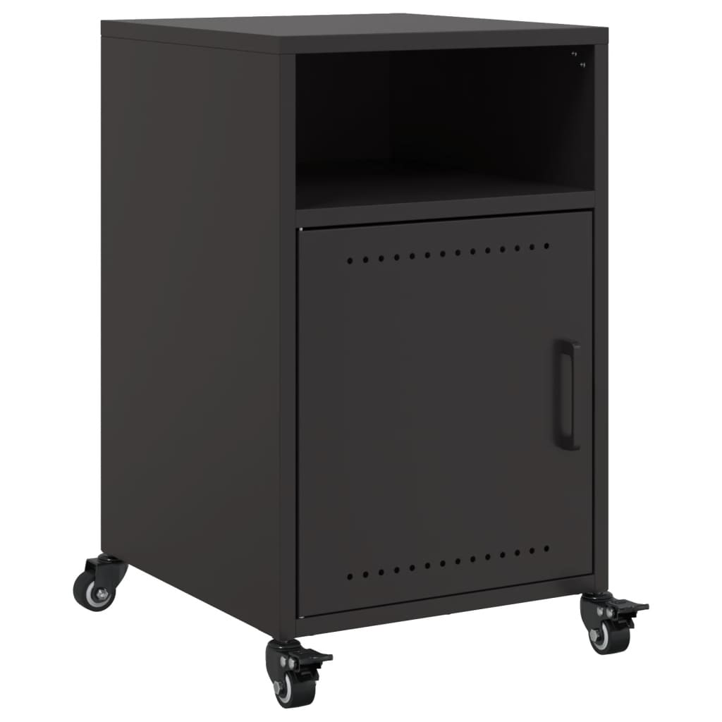 Mesas de cabeceira 2 pcs 36x39x59 cm aço preto