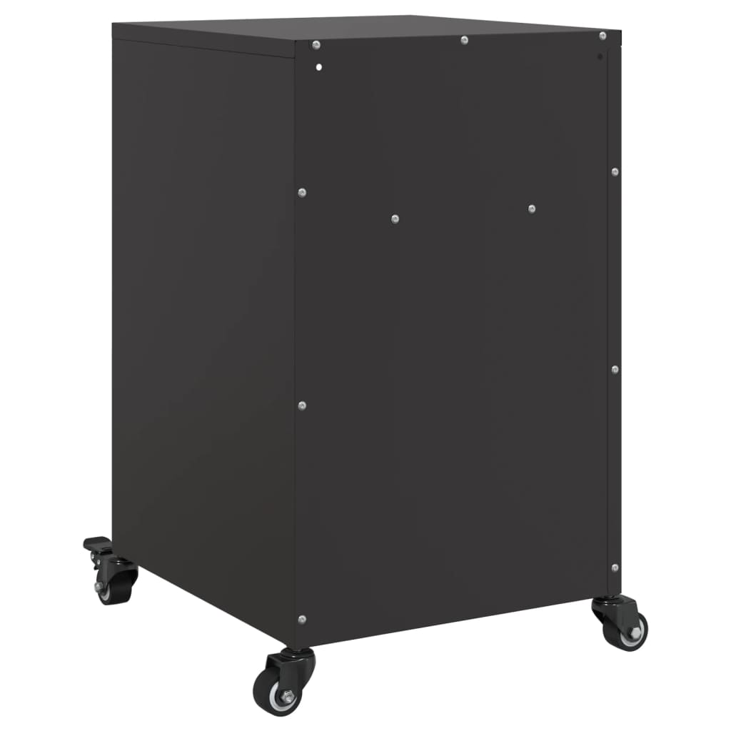 Mesas de cabeceira 2 pcs 36x39x59 cm aço preto