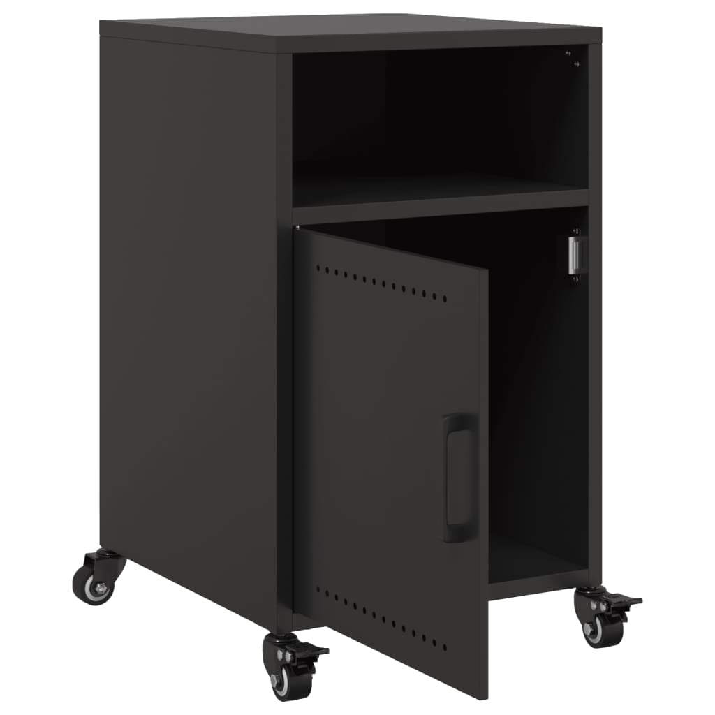 Mesas de cabeceira 2 pcs 36x39x59 cm aço preto