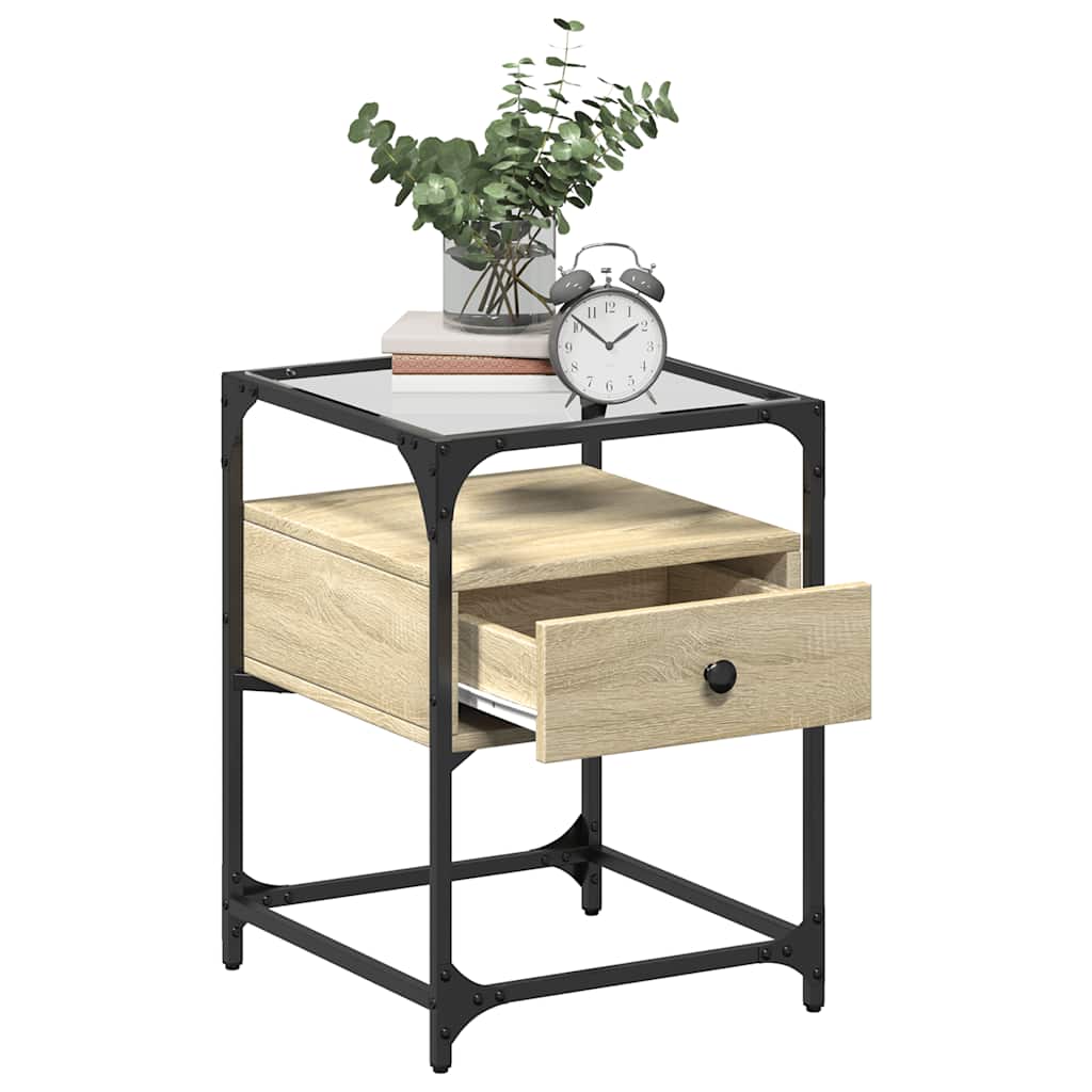 Bedside table 40x40x55 cm wood derivatives Sonoma oak