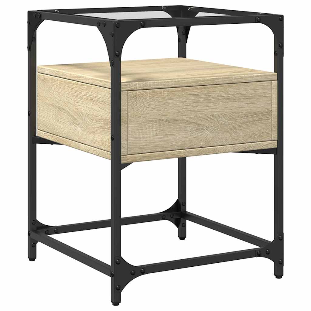 Bedside table 40x40x55 cm wood derivatives Sonoma oak