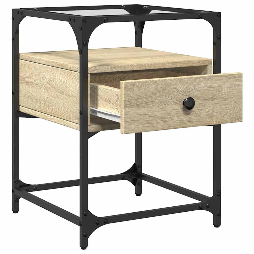 Bedside table 40x40x55 cm wood derivatives Sonoma oak