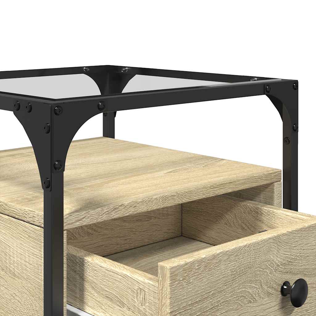 Bedside table 40x40x55 cm wood derivatives Sonoma oak