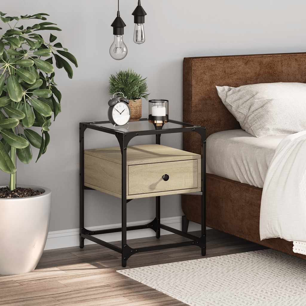 Bedside table 40x40x55 cm wood derivatives Sonoma oak