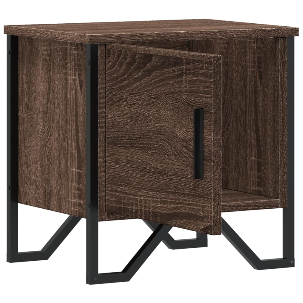 Mesa de cabeceira 40x30x40 cm contraplacado carvalho castanho