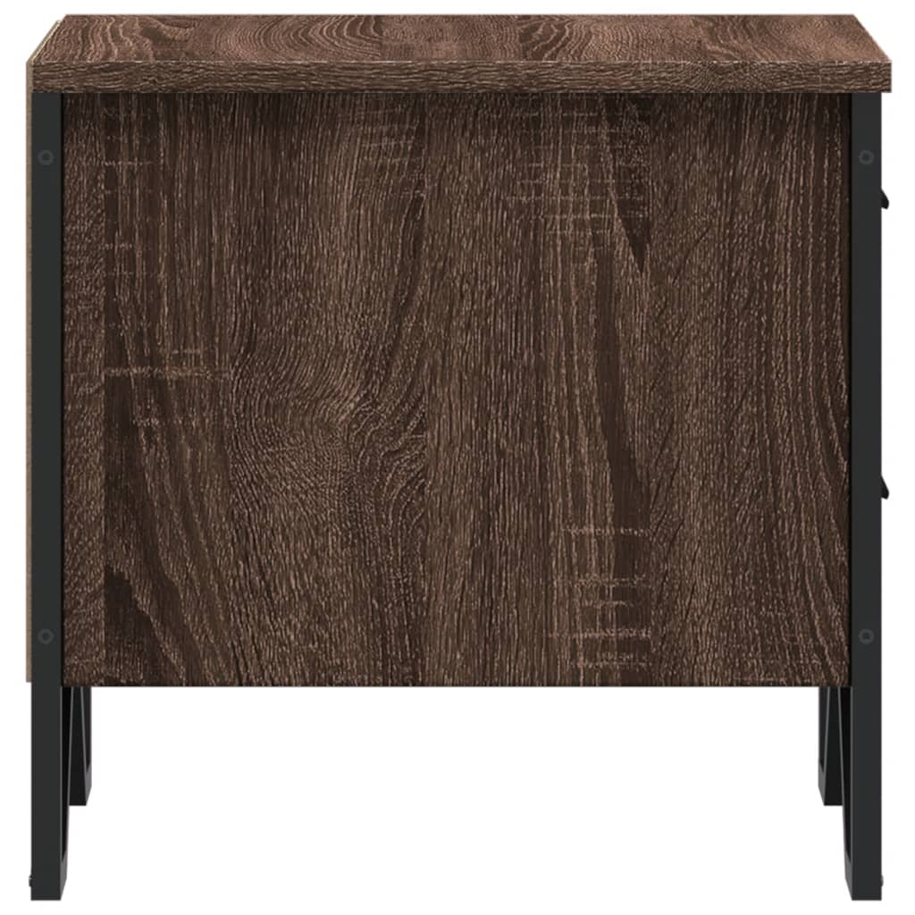 Mesa de cabeceira 40x30x40 cm contraplacado carvalho castanho