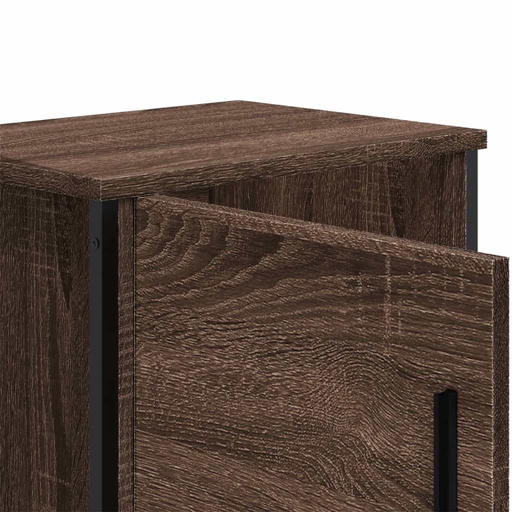 Mesa de cabeceira 40x30x40 cm contraplacado carvalho castanho