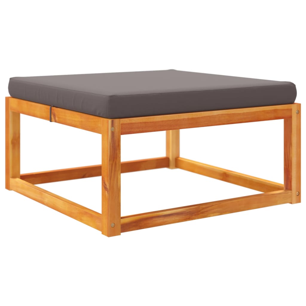 10 pcs conjunto de sofás de jardim com almofadões acácia maciça