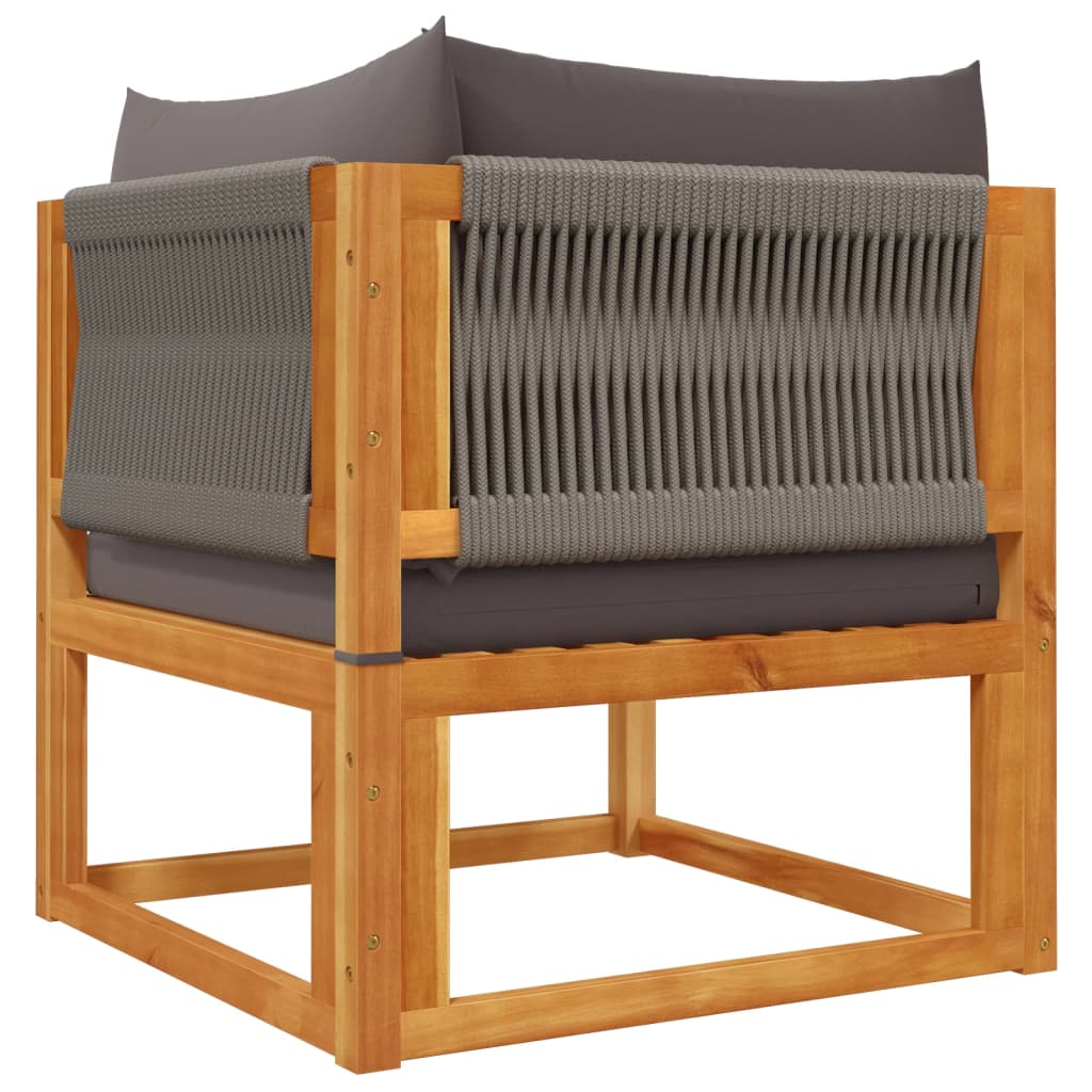 7 pcs garden sofa set with cushions solid acacia wood