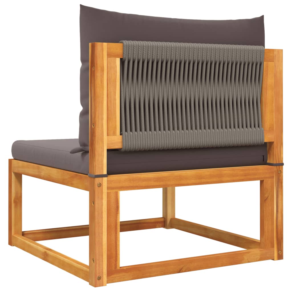 7 pcs garden sofa set with cushions solid acacia wood