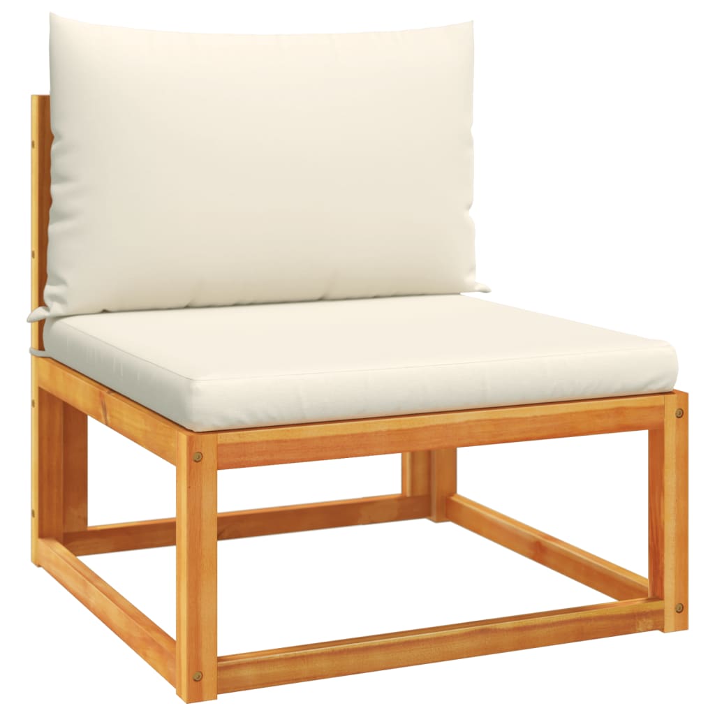 7 pcs garden sofa set with cushions solid acacia wood