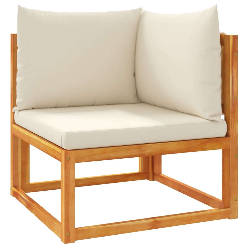 7 pcs garden sofa set with cushions solid acacia wood