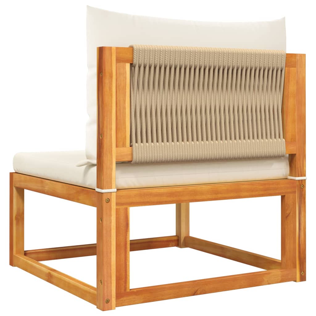 7 pcs garden sofa set with cushions solid acacia wood