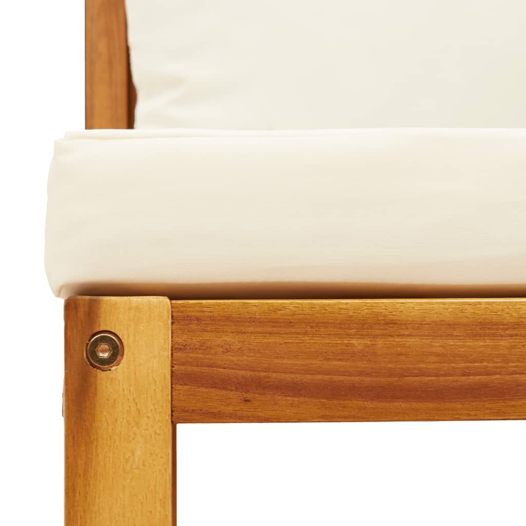 10 pcs conjunto de sofás de jardim com almofadões acácia maciça