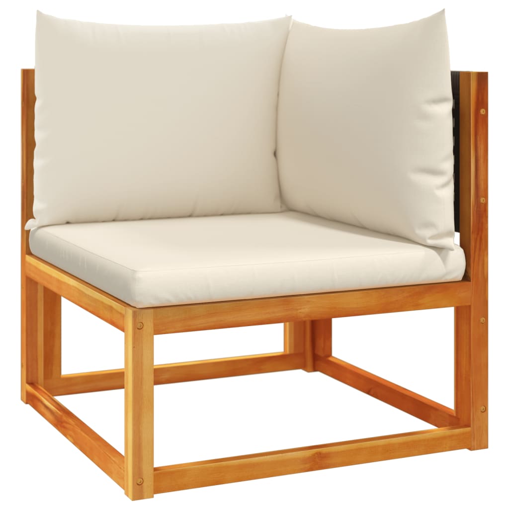 7 pcs garden sofa set with cushions solid acacia wood
