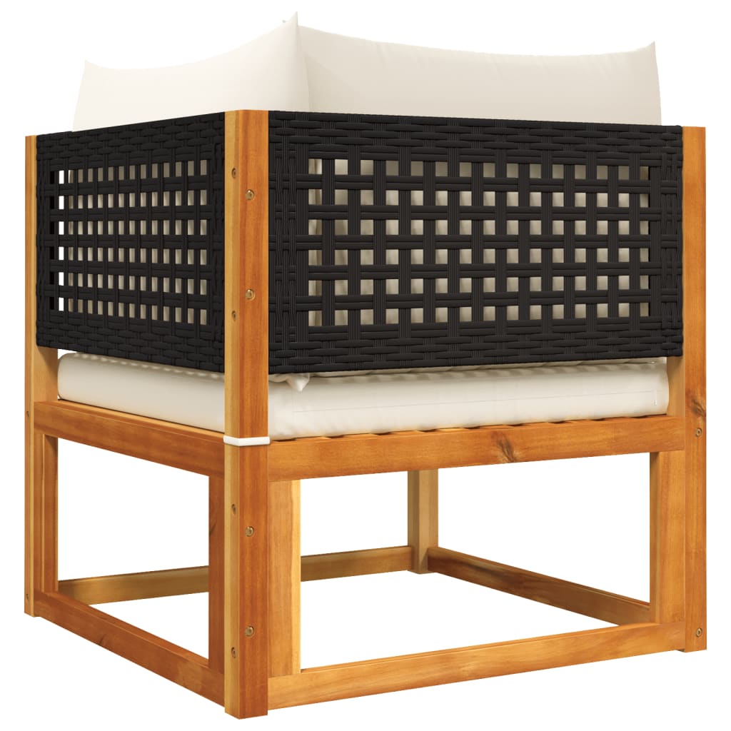 7 pcs garden sofa set with cushions solid acacia wood