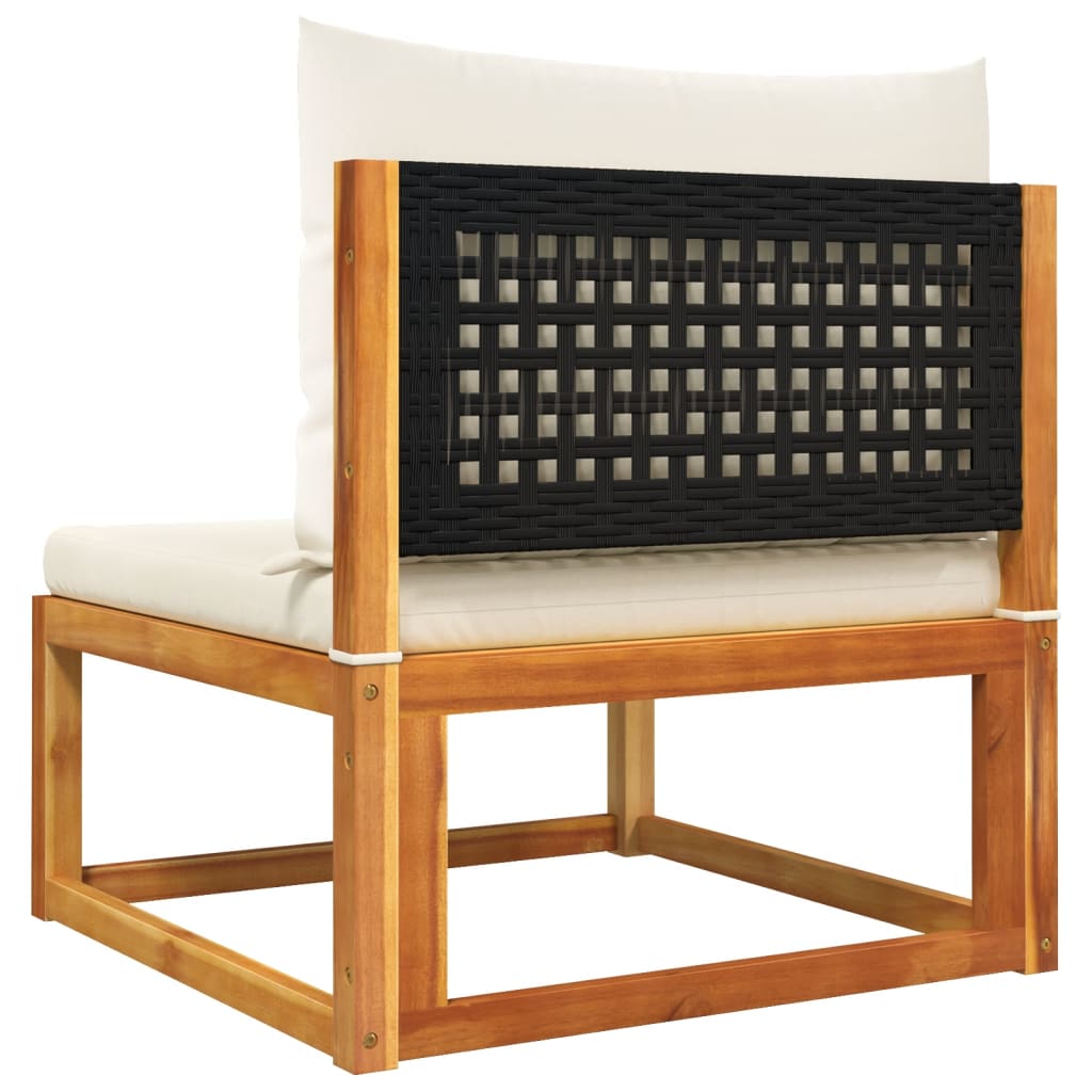7 pcs garden sofa set with cushions solid acacia wood