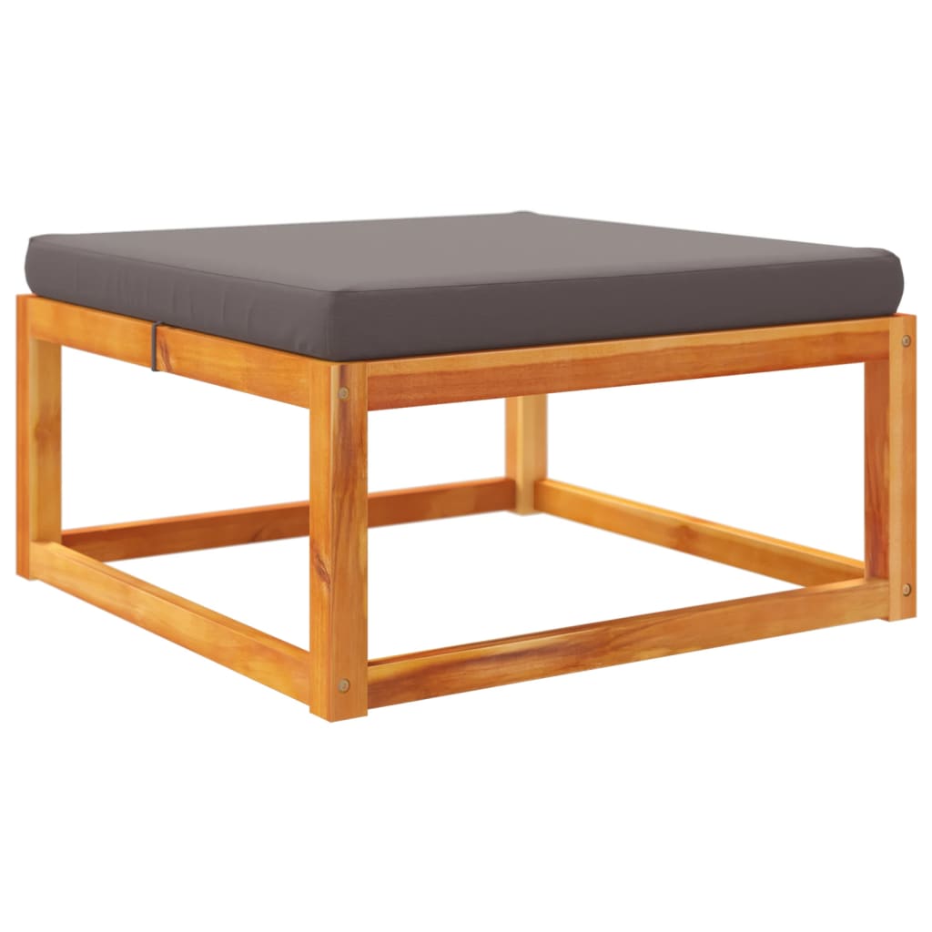 10 pcs conjunto de sofás de jardim com almofadões acácia maciça