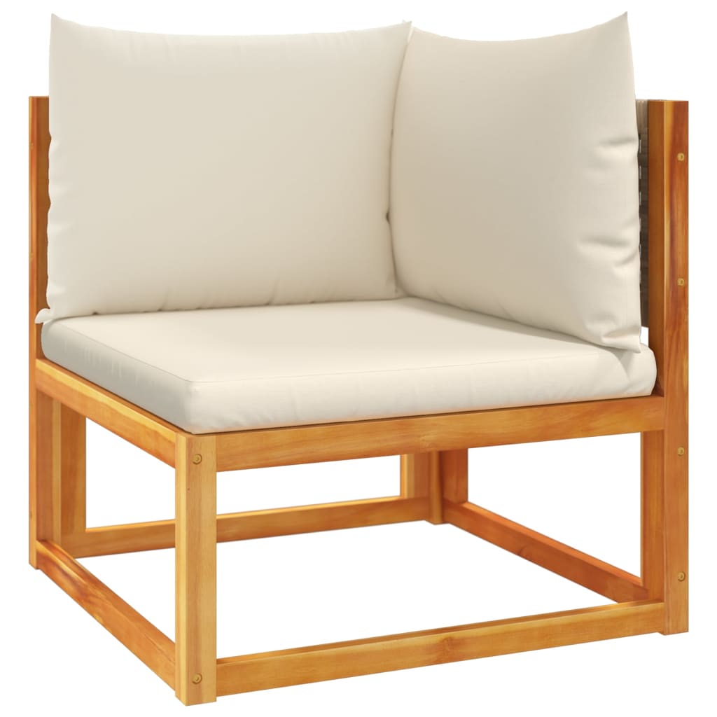 7 pcs garden sofa set with cushions solid acacia wood