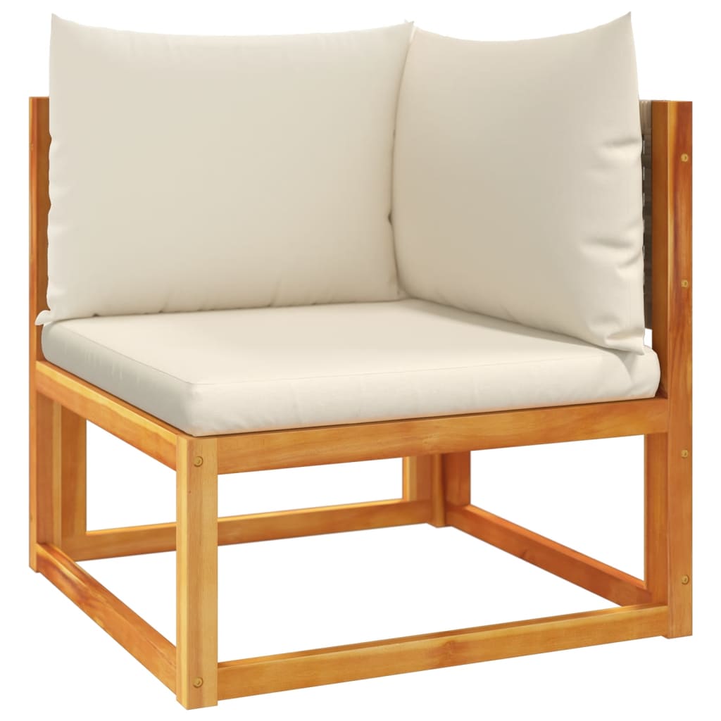 7 pcs garden sofa set with cushions solid acacia wood