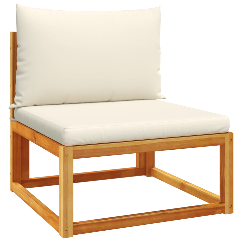 7 pcs garden sofa set with cushions solid acacia wood